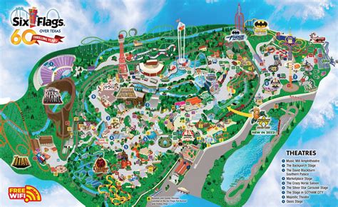 Park Map | Six Flags Over Texas