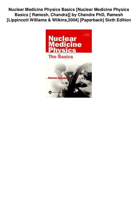 Nuclear medicine physics basics nuclear medicine physics basics ramesh ...