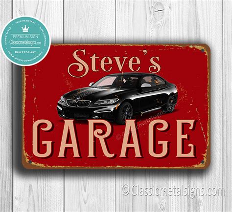 Personalized BMW Garage Sign - Classic Metal Signs