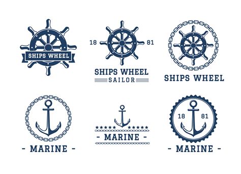 Ship Wheel Logo Template Free Vector 179950 Vector Art at Vecteezy