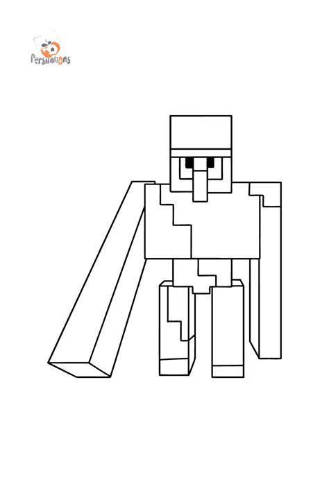 Minecraft Iron Golem Coloring Pages Sketch Coloring Page | Porn Sex Picture