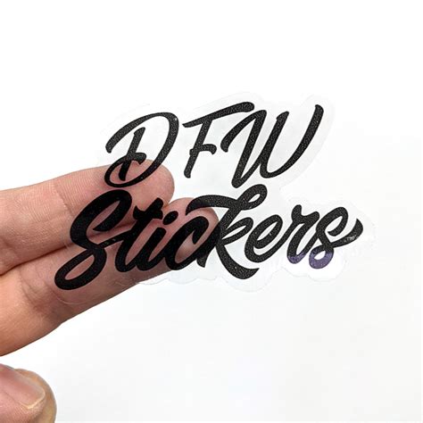 Transparent Clear Vinyl Stickers - DFW Stickers