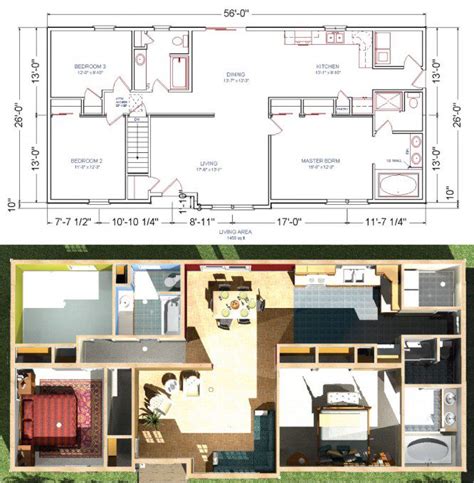 modular log homes floor plan : Modern Modular Home