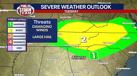 Georgia weather: Severe weather threat Tuesday for extreme north ...