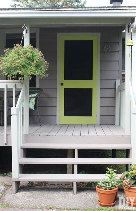 Add a Punch of Color to a Porch - DIY Screen Door