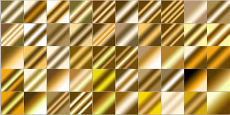 Golden Metal Gradients - Photoshop styles and gradients