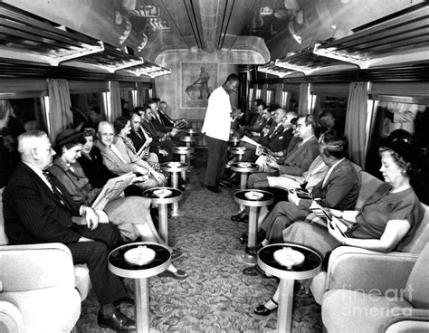 Railroad Lounge Car Interior by Bettmann