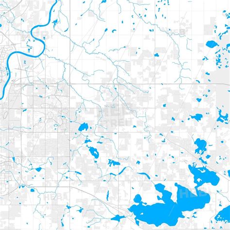 Rich detailed vector area map of Strathcona County, Alberta, Canada ...