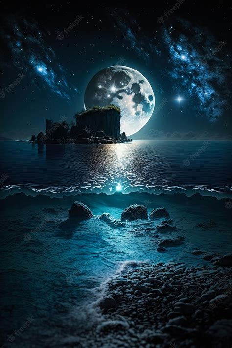 Moon Over Ocean Wallpapers - Top Free Moon Over Ocean Backgrounds ...