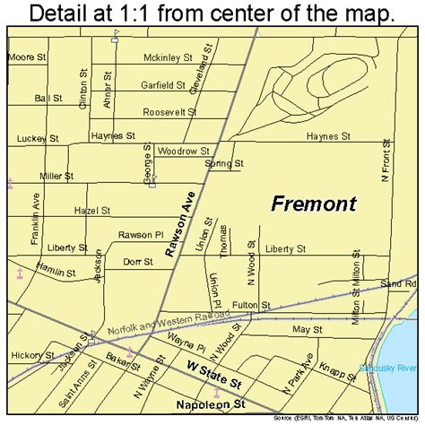 Fremont Ohio Street Map 3928826