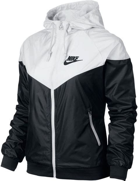 Nike WindRunner Women's Jacket Windbreaker Hoodie Black White 545909 ...