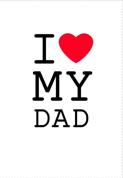 What I Love About My Dad Printable