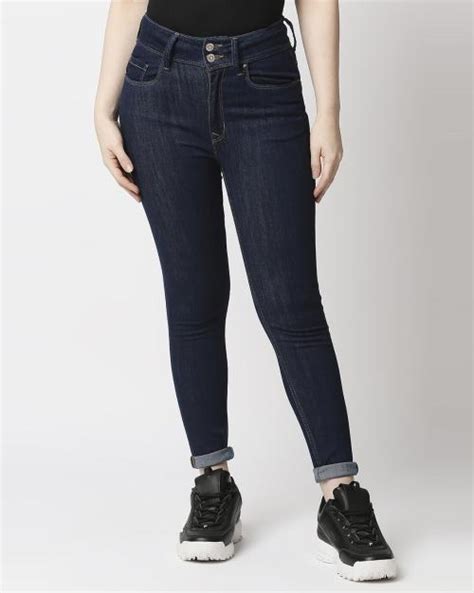 Buy Women High-Rise Slim Fit Jeans Online at Best Prices in India ...