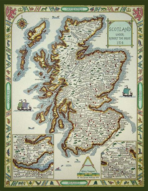 Map of Scottish Clans under Robert the Bruce, 1314 | Scottish clans ...