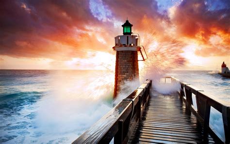 Lighthouse Stormy Sea Wallpapers - Wallpaper Cave