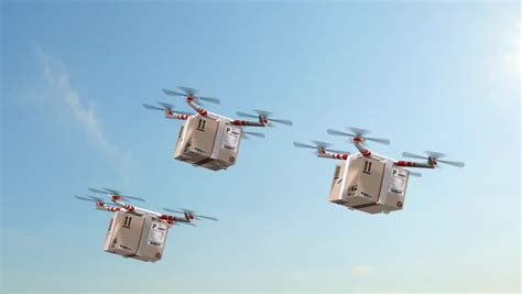 Delivery Drones - Drone Quadrocopter Delivers A Package - Fast ...