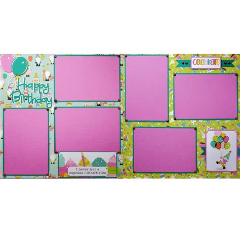 Tulla's Birthday Party Fully-Assembled, Premade 2 - 12 x 12 Page ...