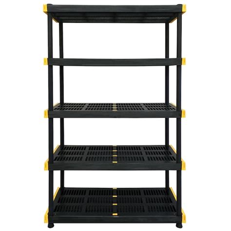 Pack Of Two 5 Tier Plastic Shelving Utility Unit Shed Garage Storage ...