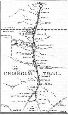 Kansas Chisholm Trail Bicycle Route Guide | Chisholm trail, Oklahoma ...