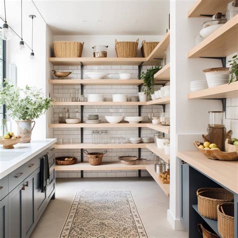 Open Kitchen Pantry Shelving Design Ideas