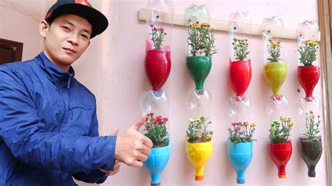 Colorful Garden from Plastic Bottles, Cute Vertical Garden Ideas ...