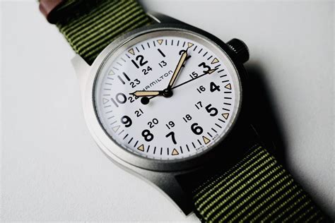 Hamilton Khaki Field Mechanical White Dial Watch | aBlogtoWatch