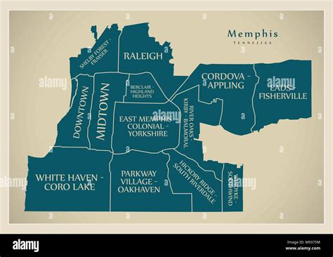 Map Of Memphis Neighborhoods - Hiking In Map