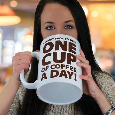 Huge 64 oz One Cup a Day Coffee Cup Mug #CupOfCoffee #CoffeeHumor ...