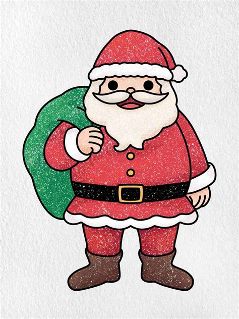 How to Draw Santa Claus - HelloArtsy