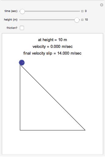 Effect of Friction on Ball Rolling Down a Ramp - Wolfram Demonstrations ...