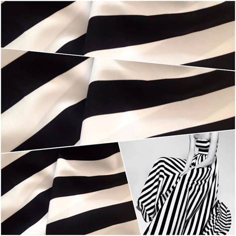 Black and White Stripes Fabric in Black and White Material - Etsy