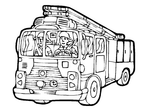 Printable Fire Truck Coloring Page - Printable Word Searches