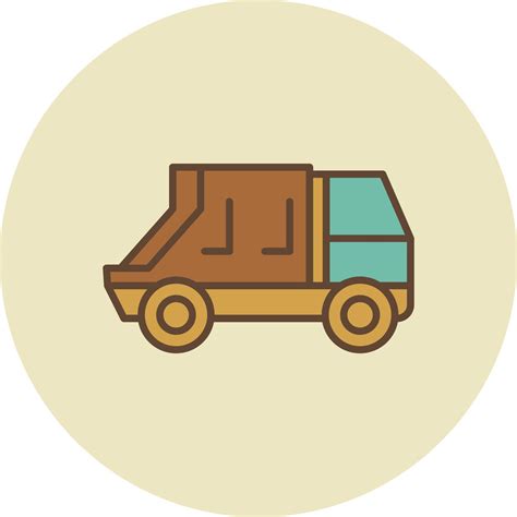 Recycling Truck Filled Retro 9747672 Vector Art at Vecteezy