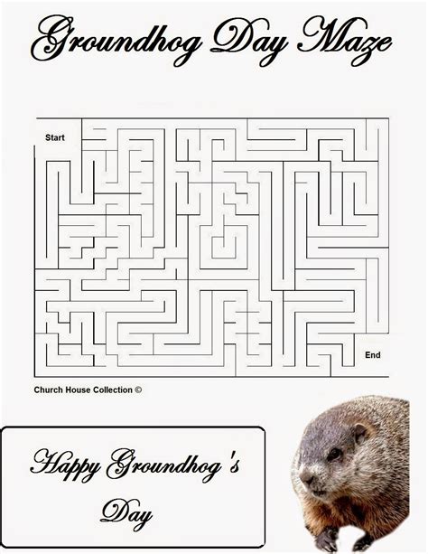 Groundhog Day activities for Preschool - Goundhog day mazes