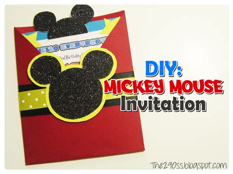 The290ss: DIY: Mickey Mouse invitation