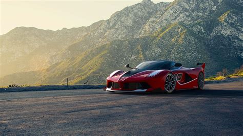 Download Supercar Red Ferrari FXX-K Wallpaper | Wallpapers.com