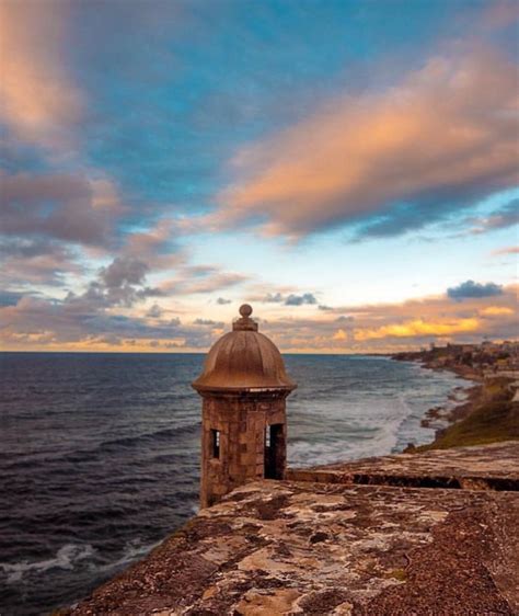 Sunset view from San Felipe del Morro Castle, San Juan Puerto Rico