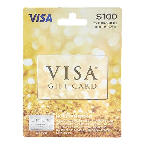 Visa $100 Gift Card - Sparkle, 1 each