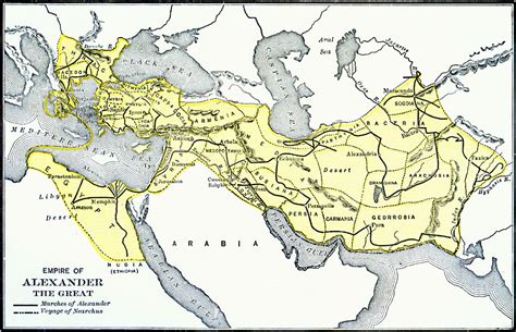 Map Of Alexander The Greats Empire In The Modern Day