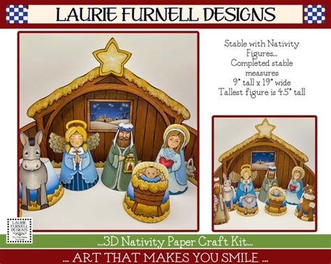 Nativity Paper Craft Kit Christmas Nativity Paper Craft DIY - Etsy