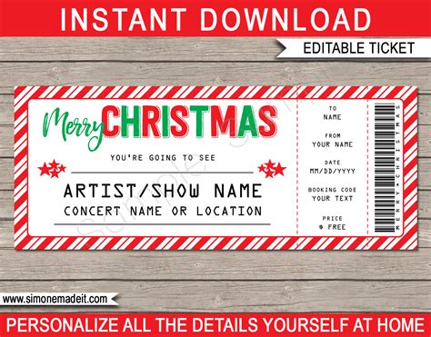 Concert Tickets Free Printable