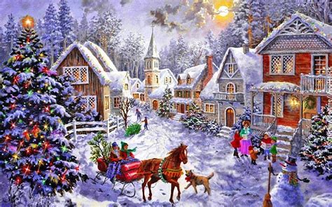 Christmas Village Backgrounds - WallpaperSafari