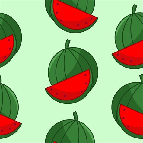 Watermelon Premium Pattern Vector Illustration 17557369 Vector Art at ...