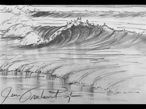 How To Draw Ocean Waves With Pencil