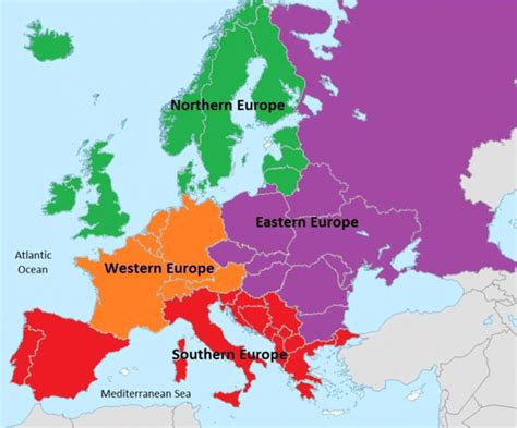 Map of regions in Europe (available at... | Download Scientific Diagram