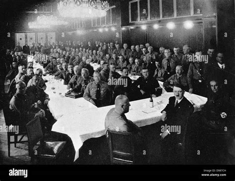 Adolph Hitler at a gathering of National Socialist Party (Nazi Stock ...