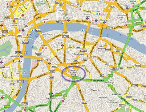 Elephant And Castle London Map - United States Map