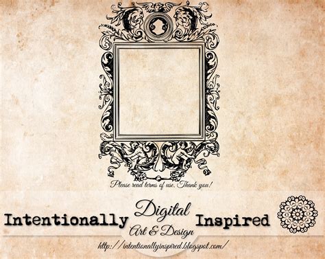 Intentionally Inspired: Freebie Vintage Frames 1 (Digital scrapbooking ...