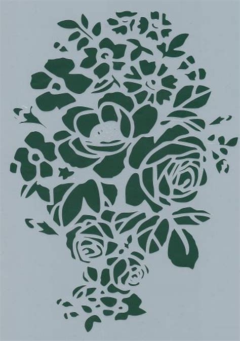 Rose Bouquet Stencil Reusable Stencil DIY Stencil Home - Etsy