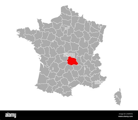 Map of Puy-de-Dome in France Stock Photo - Alamy